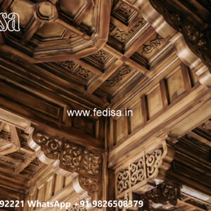 Wooden Classic Ceiling Design Pop Design Small Hall No-12470