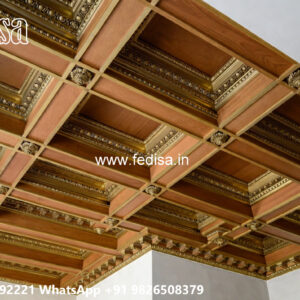 Wooden Classic Ceiling Design Gray Color False Ceiling No-12477