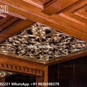 Wooden Classic Ceiling Design Pop Design Ring No-12478