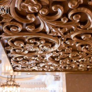 Wooden Classic Ceiling Design Pop Round Ceiling Design No-12482