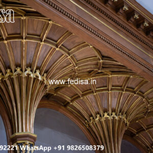 Wooden Classic Ceiling Design Restaurant Pop Ceiling Design No-12483
