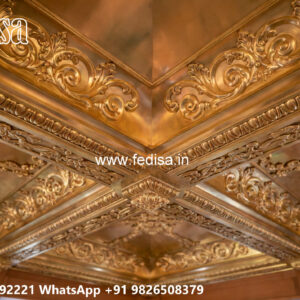 Wooden Classic Ceiling Design Simple Pop Design Color No-12484