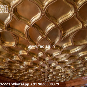 Wooden Classic Ceiling Design Pop Design For Lobby Roof No-12502