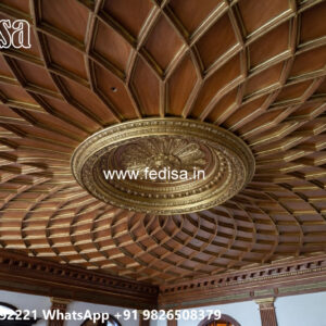 Wooden Classic Ceiling Design Lobby Minus Plus Design No-12506
