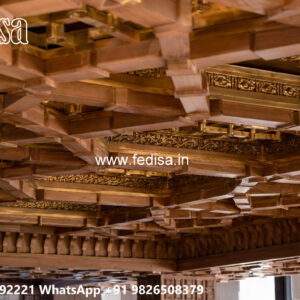 Wooden Classic Ceiling Design Pop Design Hall 2026 No-12508