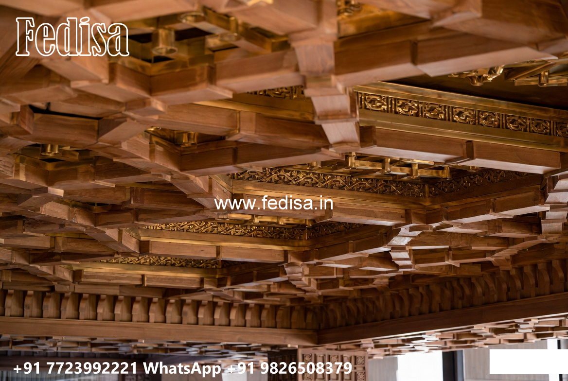 Wooden Classic Ceiling Design Pop Design Hall 2026 No-12508
