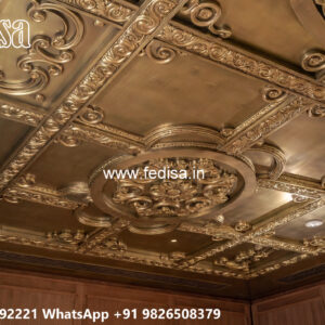 Wooden Classic Ceiling Design Pop Stairs Design No-12518