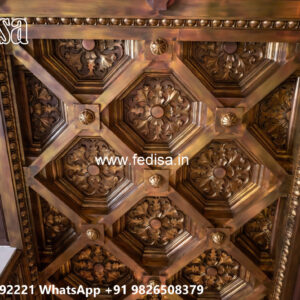 Wooden Classic Ceiling Design Corner Design Pop No-12519