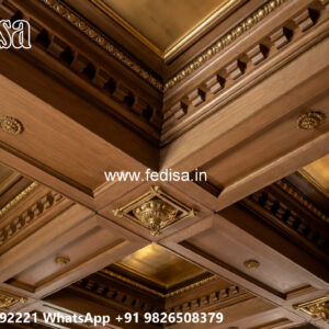 Wooden Classic Ceiling Design Pop Simple Design Plus Minus No-12526