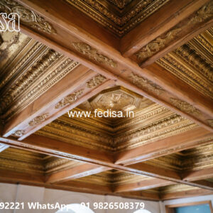 Wooden Classic Ceiling Design 11 By 10 Bedroom Pop Design No-12528