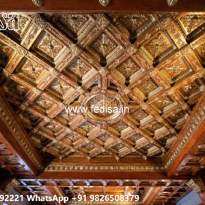Wooden Classic Ceiling Design Main Hall Low Cost Simple Pop Design No-12530