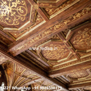 Wooden Classic Ceiling Design Makan Me Pop Design No-12531