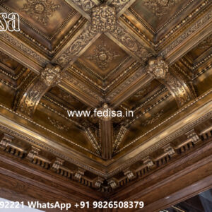 Wooden Classic Ceiling Design Pop Design In Rectangle Shape No-12566