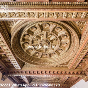 Wooden Classic Ceiling Design Pop Upper Wall Design No-12567