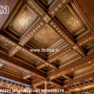Wooden Classic Ceiling Design Latest Pop Color Design No-12571