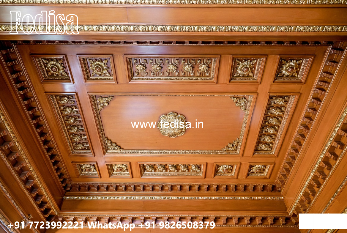 Wooden Classic Ceiling Design Roof Pop Paint Design No-12575