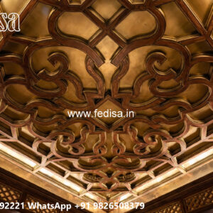 Wooden Classic Ceiling Design Pop Bedroom Wall Design No-12595