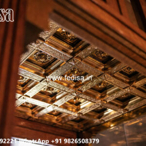 Wooden Classic Ceiling Design Pop Design Dukan No-12610