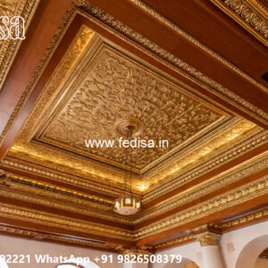 Wooden Classic Ceiling Design Pop Plus Minus Square Design No-12613