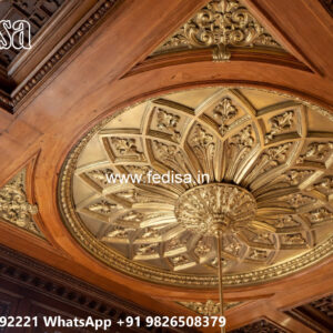 Wooden Classic Ceiling Design Pop False Ceiling Work No-12620