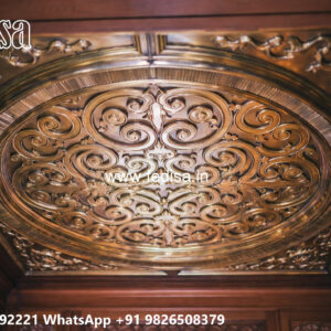 Wooden Classic Ceiling Design Ceiling Pop Border Design No-12623