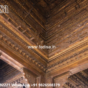 Wooden Classic Ceiling Design Pop Design For Main Door No-12626