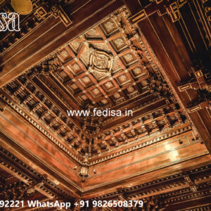 Wooden Classic Ceiling Design Simple And Elegant Pop Design No-12650
