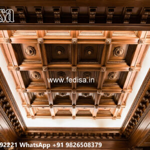 Wooden Classic Ceiling Design Ceiling Pop Design Plus Minus No-12652