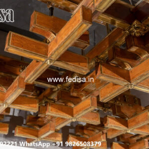 Wooden Classic Ceiling Design Pop False Ceiling Color No-12657