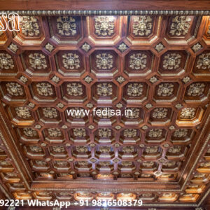 Wooden Classic Ceiling Design Pop Murga Jali False Ceiling No-12665