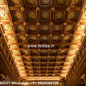 Wooden Classic Ceiling Design Small House Pop Design No-12667
