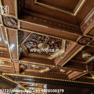 Wooden Classic Ceiling Design Readymade Pop Design Near Me No-12682