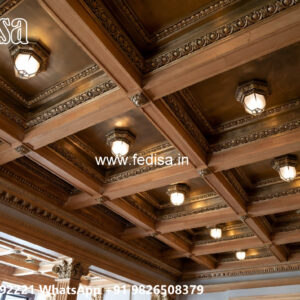 Wooden Classic Ceiling Design Pop Plus Minus For Kitchen No-12687