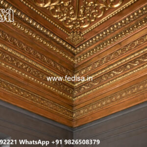 Wooden Classic Ceiling Design Best Pop Design In Hall No-12694
