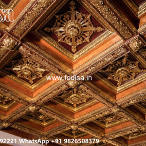 Wooden Classic Ceiling Design Plaster Of Paris Ka Design No-12696