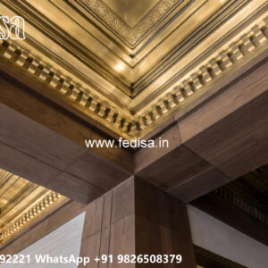Wooden Classic Ceiling Design Pop Design For Main Gate No-12698