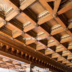 Wooden Classic Ceiling Design Pop In Roof Design No-12699