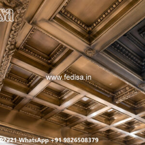 Wooden Classic Ceiling Design Pop Design For Devghar No-12733