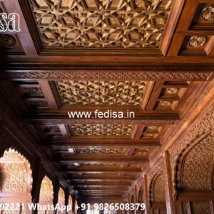 Wooden Classic Ceiling Design Pop Single Design No-12747