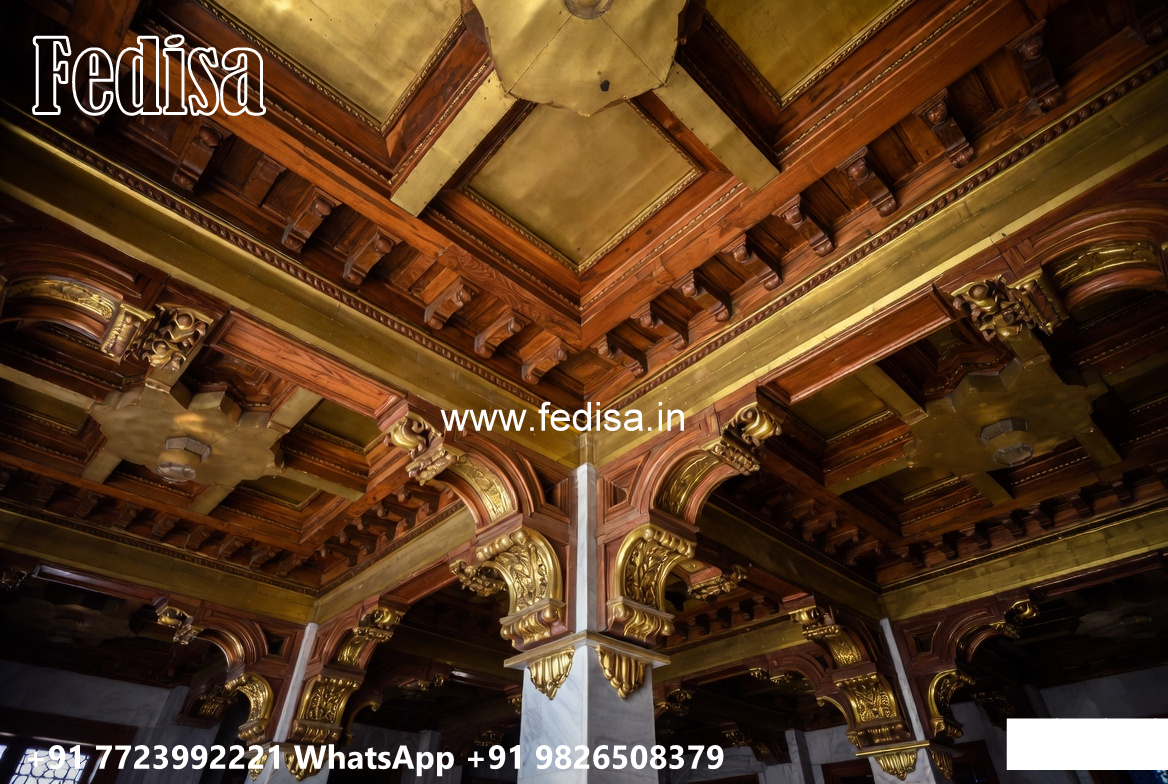 Wooden Classic Ceiling Design Best Pop Roof Design No-12749