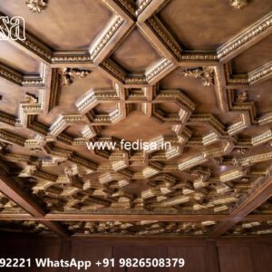 Wooden Classic Ceiling Design Pop Design Simple Hall No-12756