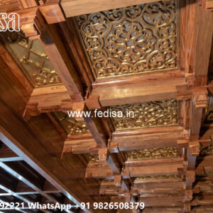 Wooden Classic Ceiling Design Pvc False Ceiling For Bedroom No-12765