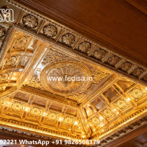 Wooden Classic Ceiling Design Small Area Pop Design No-12766
