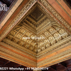 Wooden Classic Ceiling Design Pop Plus Minus Design Price No-12775