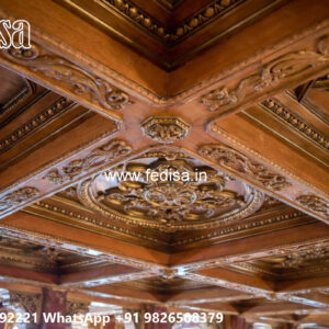 Wooden Classic Ceiling Design Simple Pop Roof Design For Bedroom No-12782