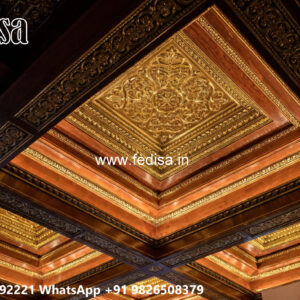 Wooden Classic Ceiling Design Simple And Best Pop Design No-12794