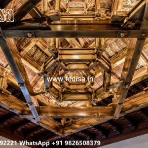Wooden Classic Ceiling Design Passage Pop Ceiling Design No-12797