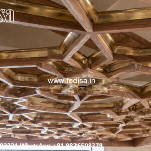 Wooden Classic Ceiling Design Chhath Ki Pop Ki Design No-12813
