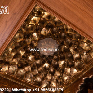 Wooden Classic Ceiling Design Pop Design Jali No-12844