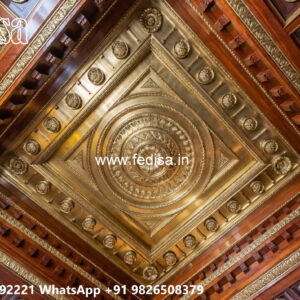 Wooden Classic Ceiling Design Hall Ceiling Design Without Pop No-12882